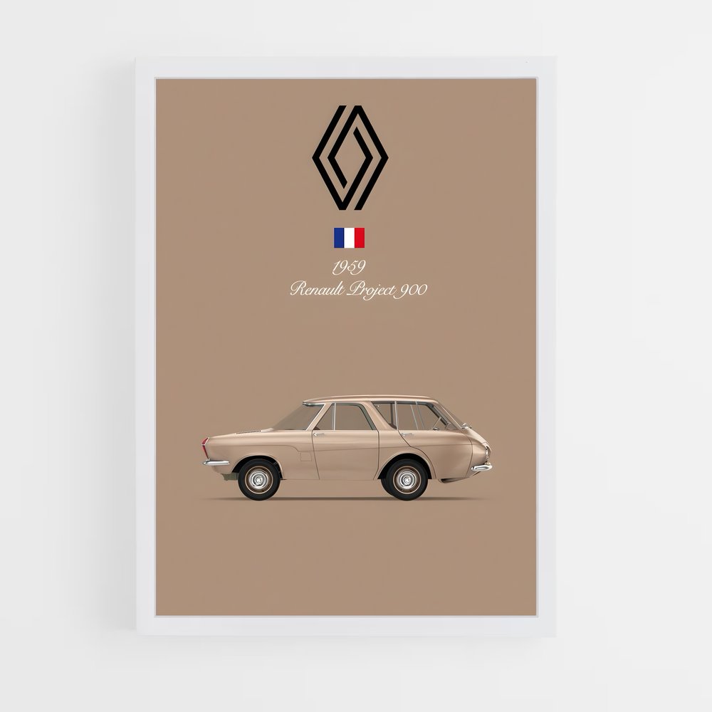 renault-4 cadre Blanc