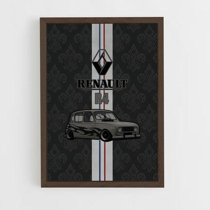 renault-5 cadre Bois foncé