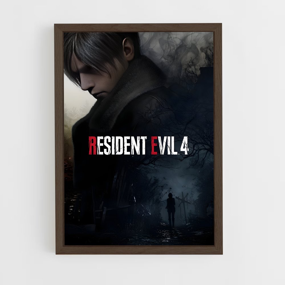 resident-evil-2 cadre Bois foncé