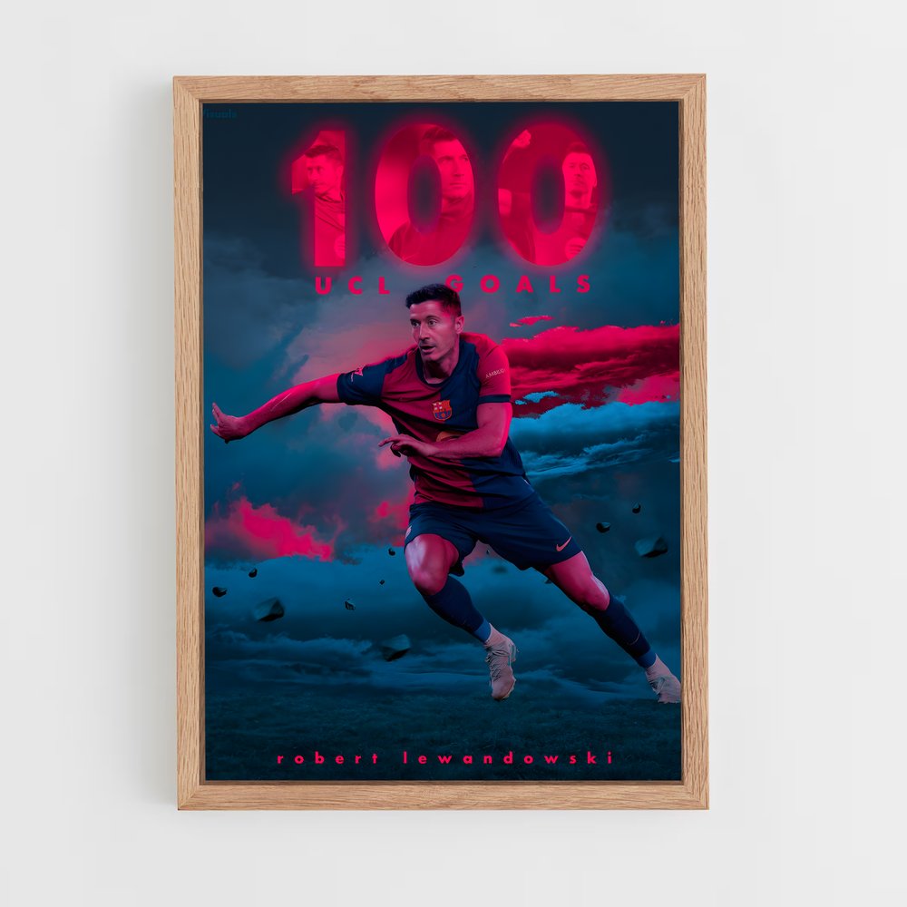 robert-lewandowski-10 cadre Bois clair