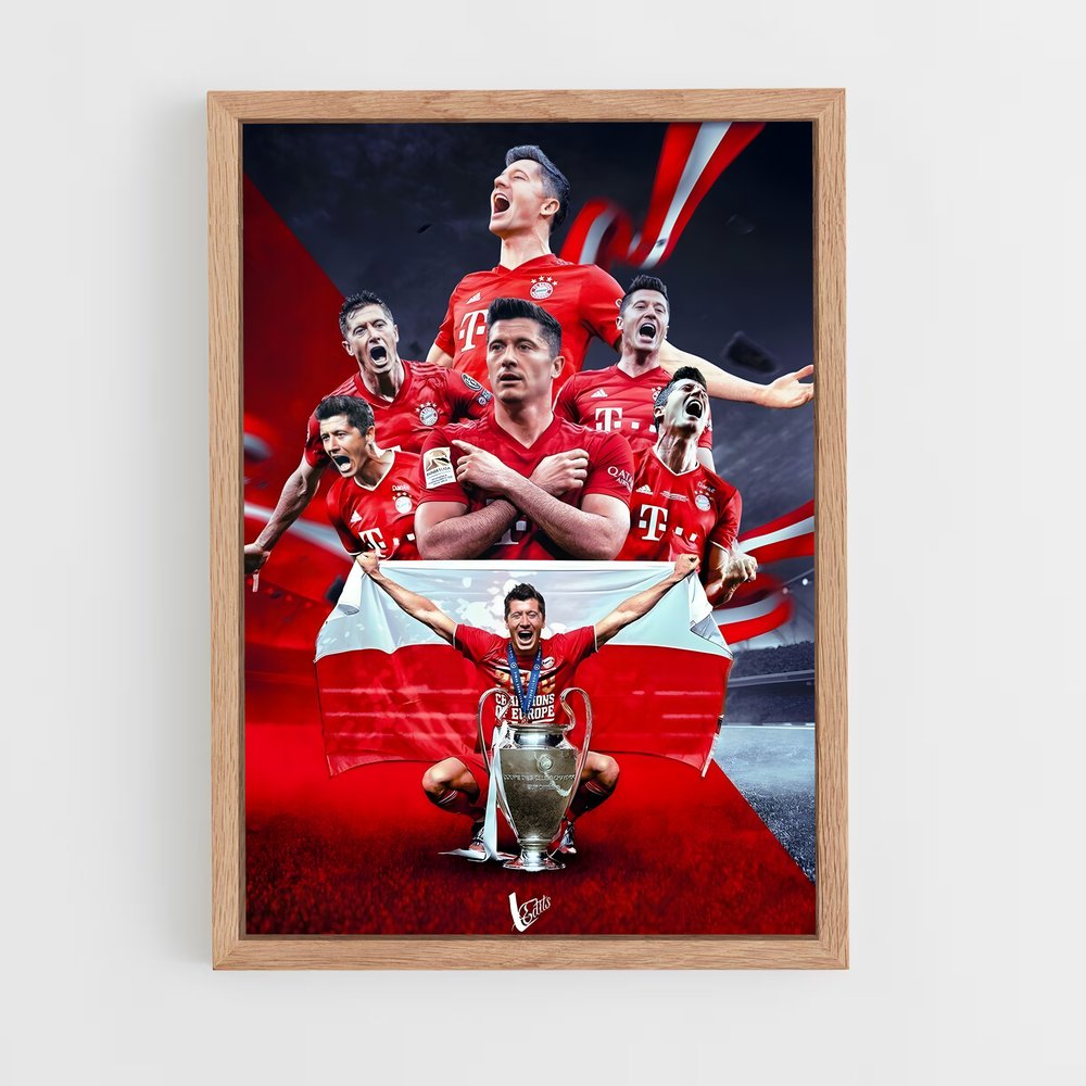 robert-lewandowski-18 cadre Bois clair