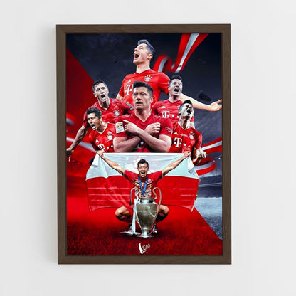 robert-lewandowski-18 cadre Bois foncé