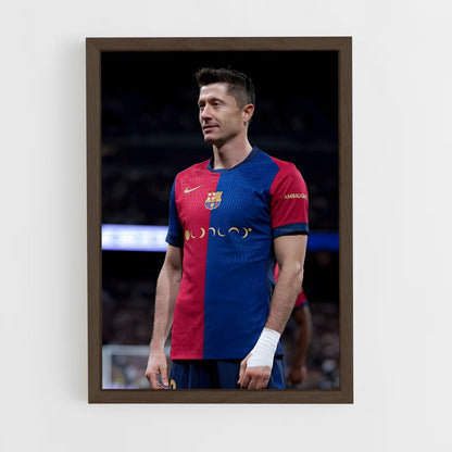 robert-lewandowski-4 cadre Bois foncé
