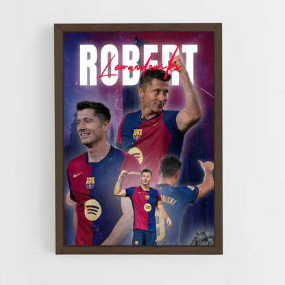 robert-lewandowski-6 cadre Bois foncé