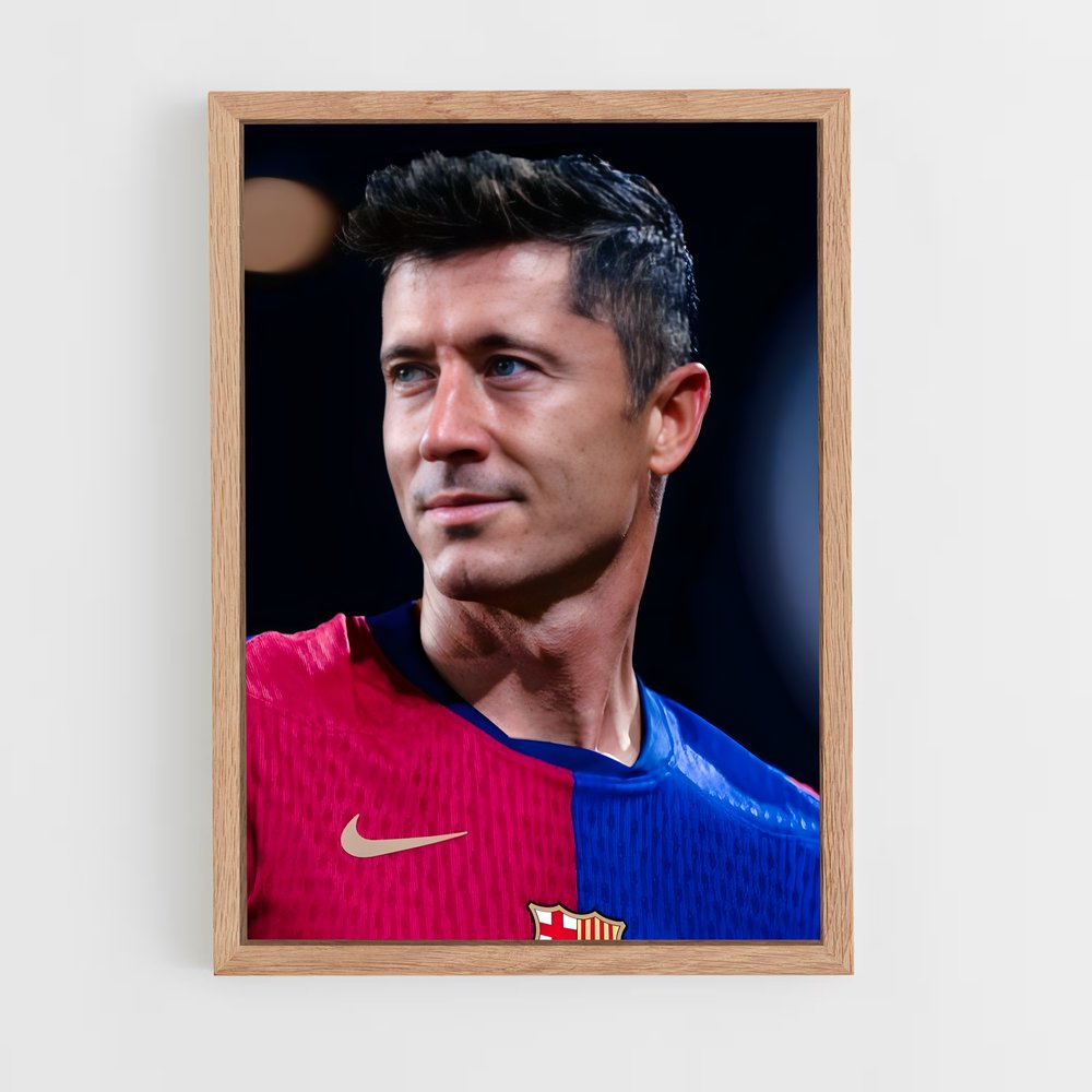 robert-lewandowski-9 cadre Bois clair