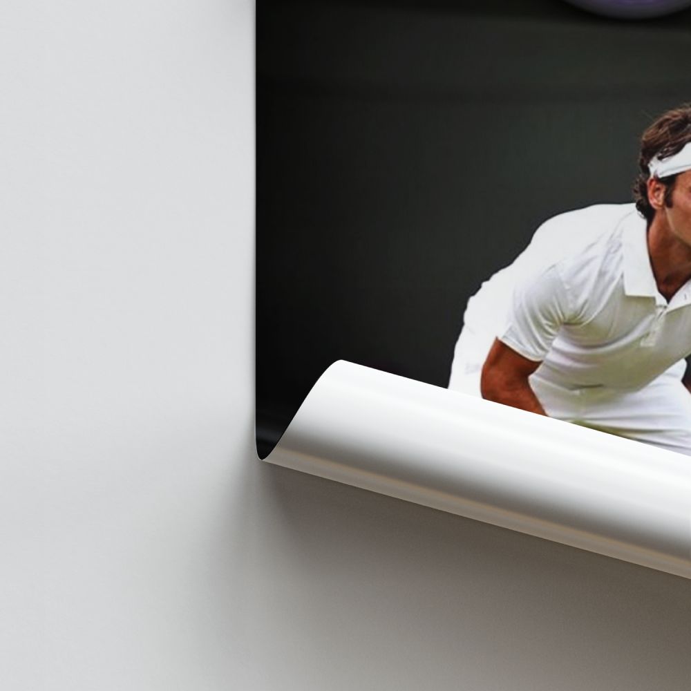 Poster Rodger Federer Blanc