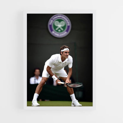 Poster Rodger Federer Blanc