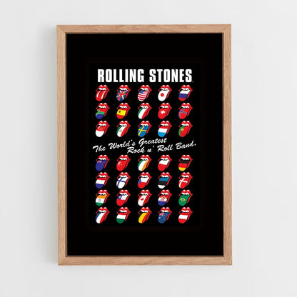 rolling-stones-3 cadre Bois clair