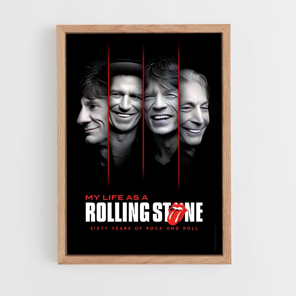 rolling-stones-7 cadre Bois clair
