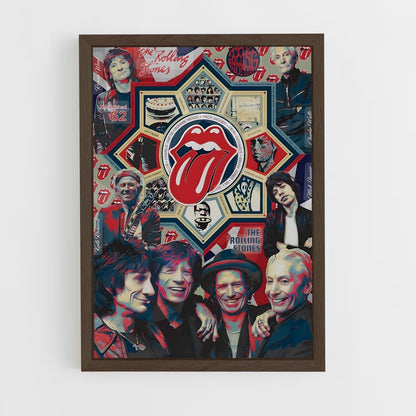 rolling-stones-8 cadre Bois foncé