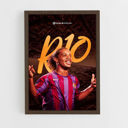 ronaldinho-1 cadre Bois foncé