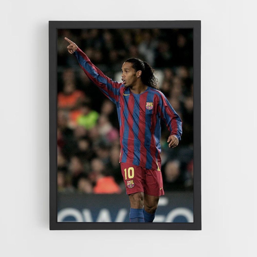 Poster Ronaldinho Barcelone