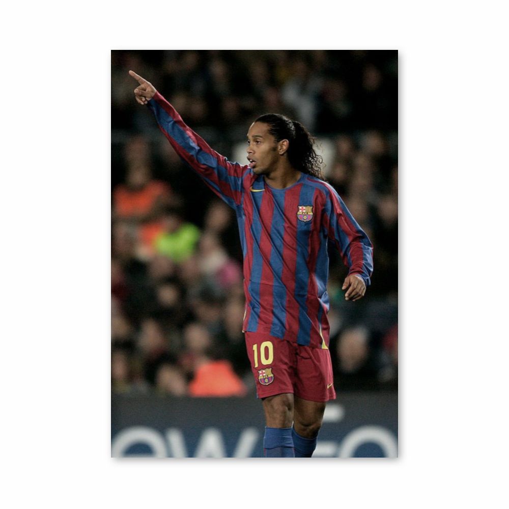 Poster Ronaldinho Barcelone