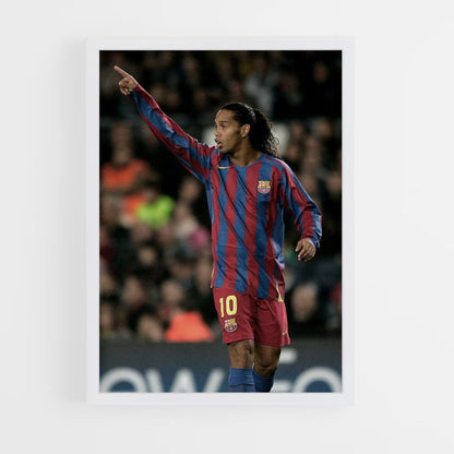 Poster Ronaldinho Barcelone