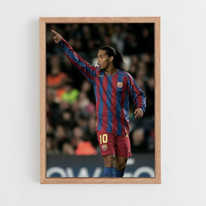 Poster Ronaldinho Barcelone