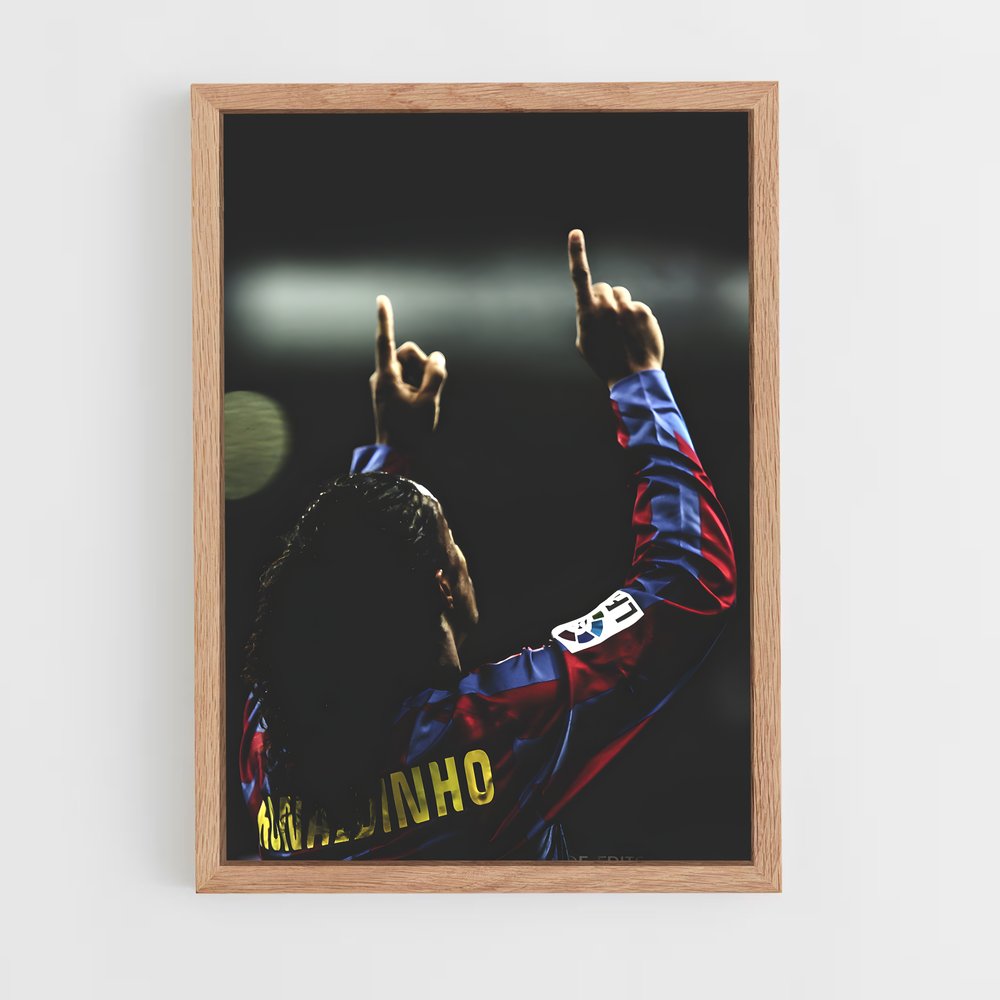 ronaldinho-5 cadre Bois clair