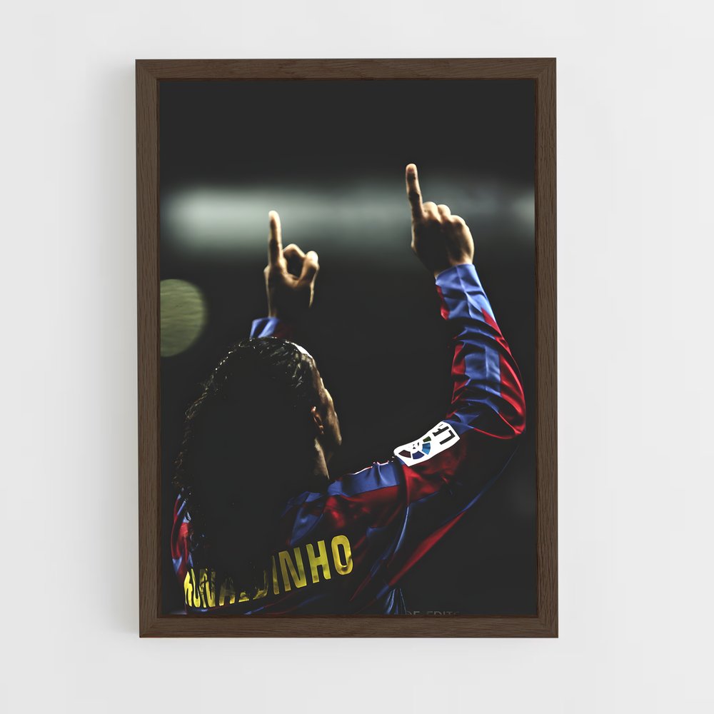 ronaldinho-5 cadre Bois foncé