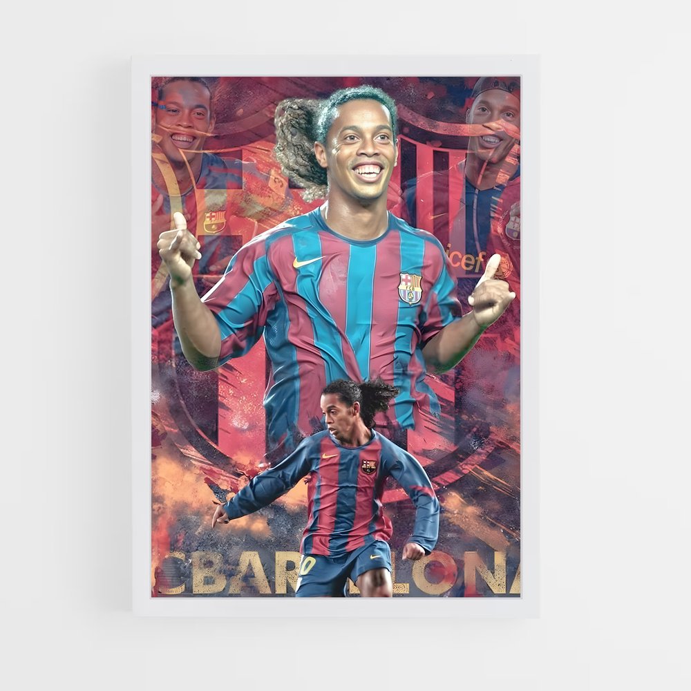 ronaldinho-7 cadre Blanc