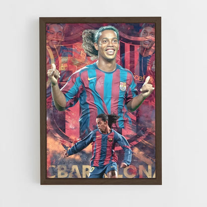 ronaldinho-7 cadre Bois foncé
