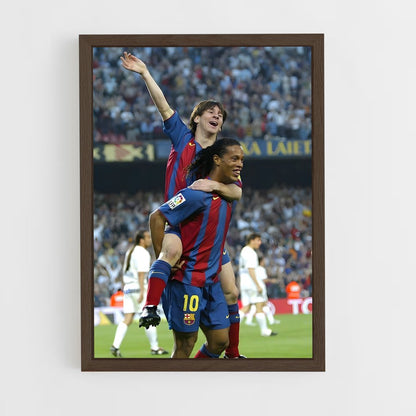 ronaldinho-9 cadre Bois foncé