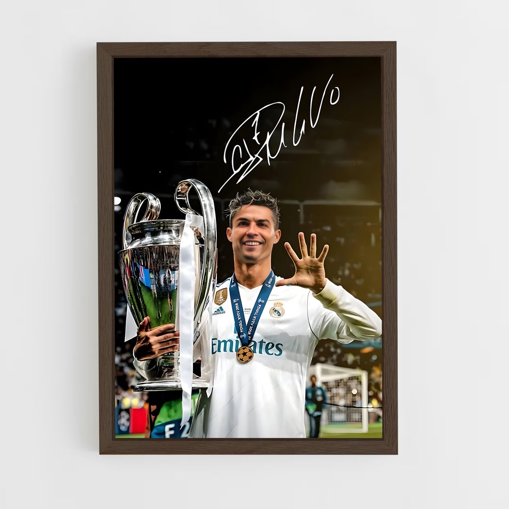 ronaldo-11 cadre Bois foncé