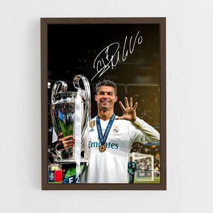 ronaldo-11 cadre Bois foncé