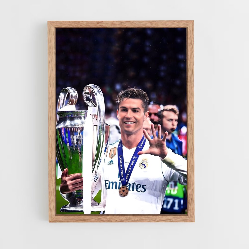 ronaldo-7 cadre Bois clair