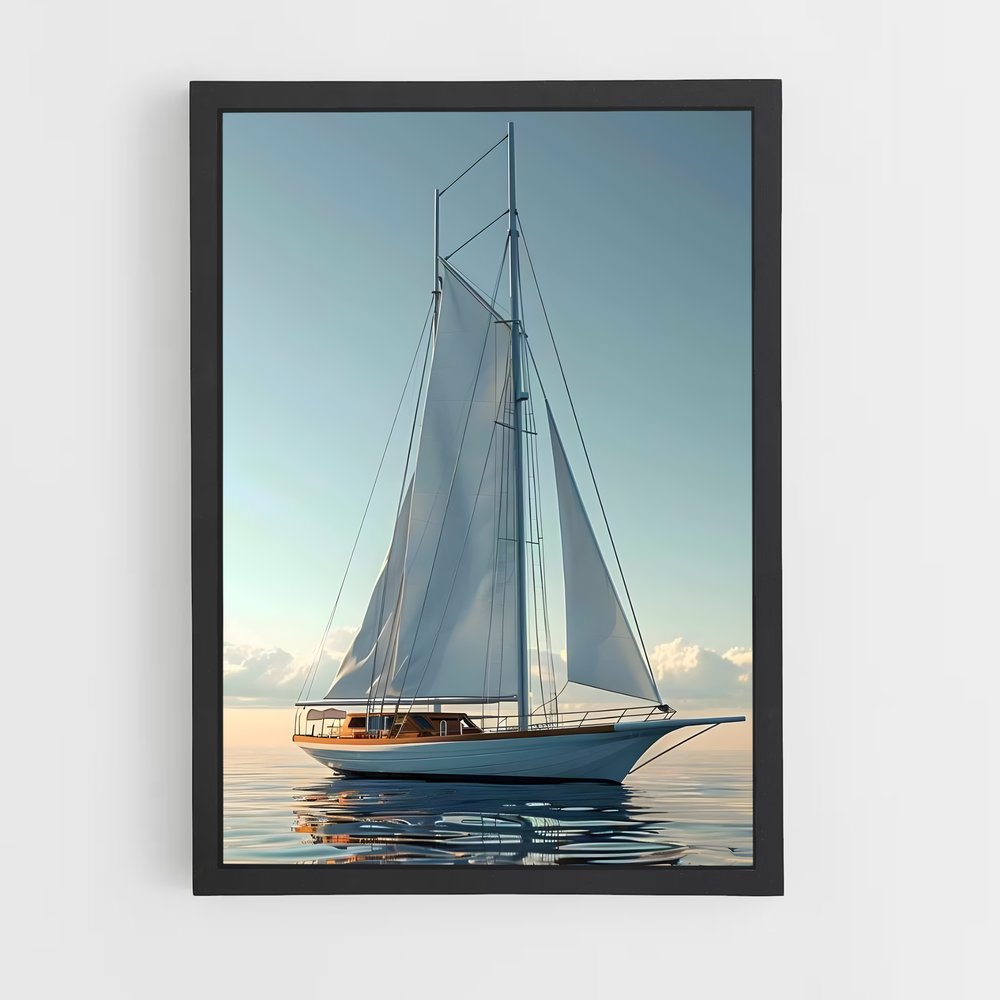 sailboat-1 cadre Noir
