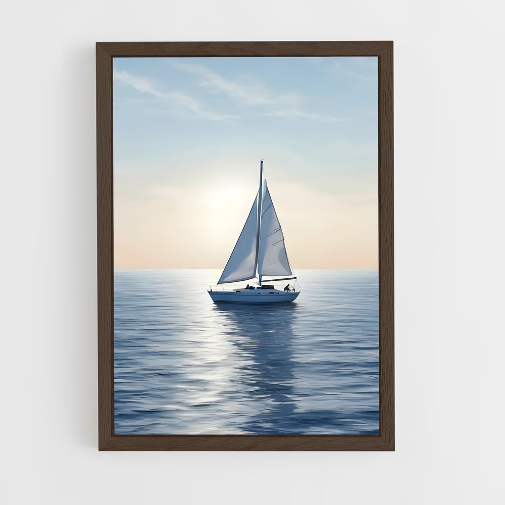 sailboat-10 cadre Bois foncé
