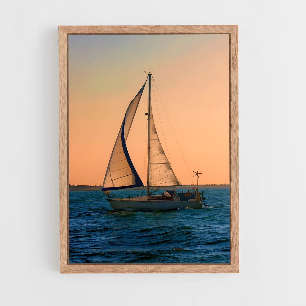 sailboat-4 cadre Bois clair