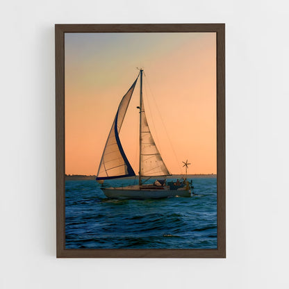 sailboat-4 cadre Bois foncé