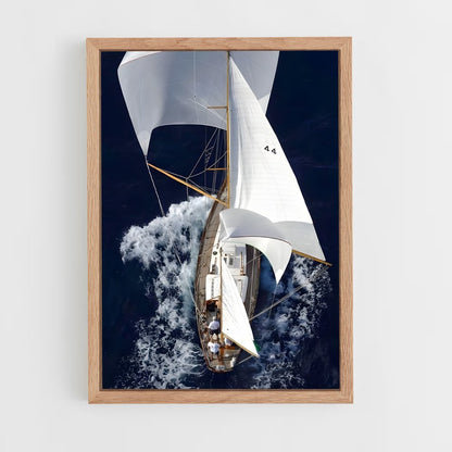 sailboat-6 cadre Bois clair