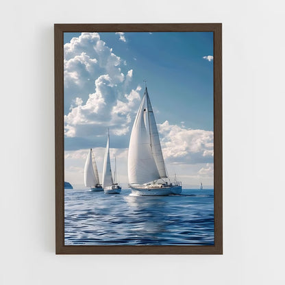 sailboat-8 cadre Bois foncé