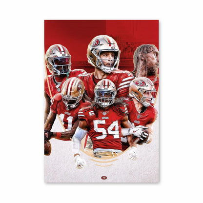 Poster San Francisco 49ers Rouge