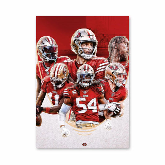 Poster San Francisco 49ers Rouge