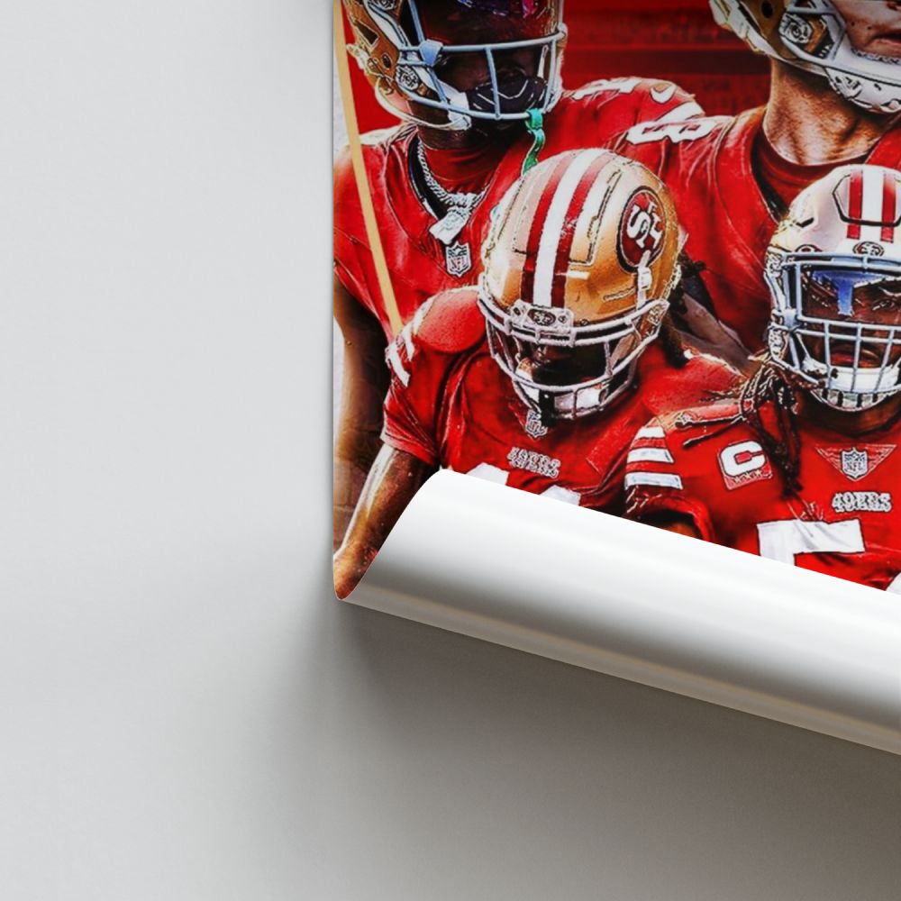 Poster San Francisco 49ers Rouge