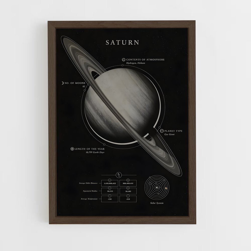 saturn-2 cadre Bois foncé