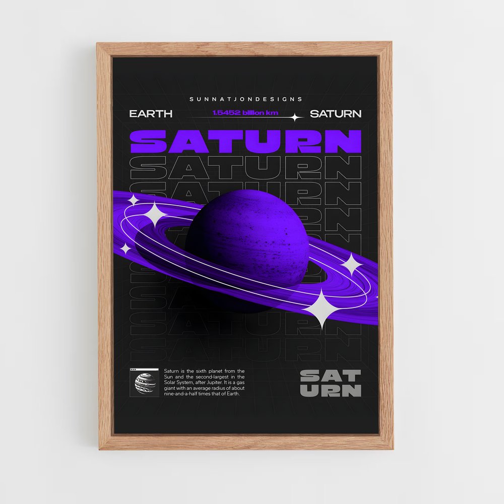 saturn-5 cadre Bois clair