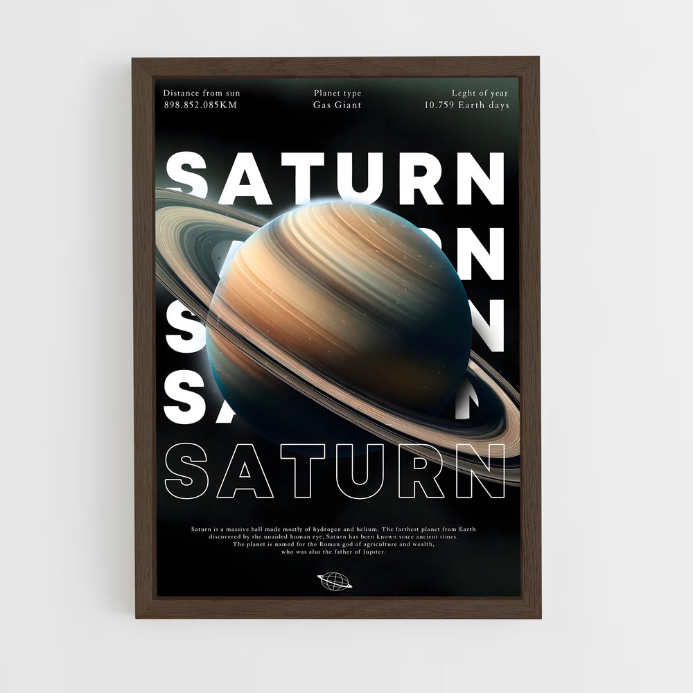saturn-7 cadre Bois foncé