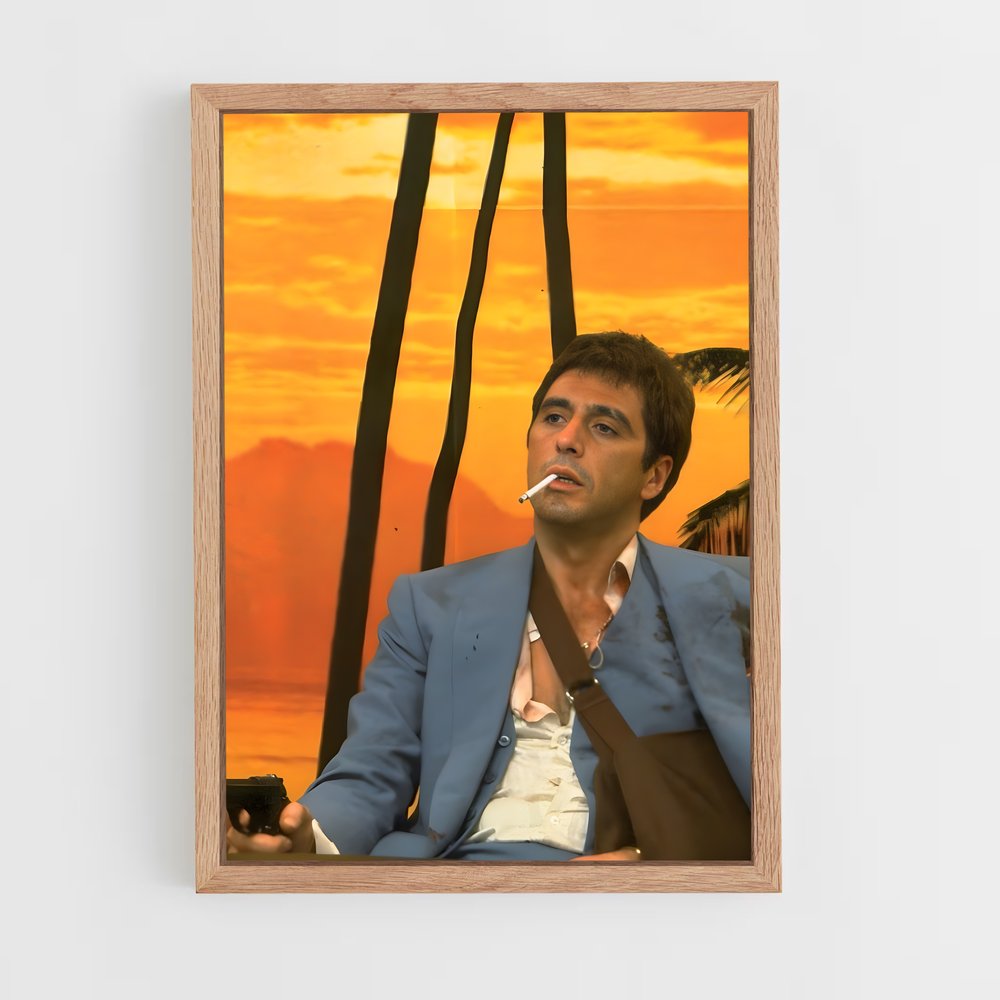 scarface-11 cadre Bois clair