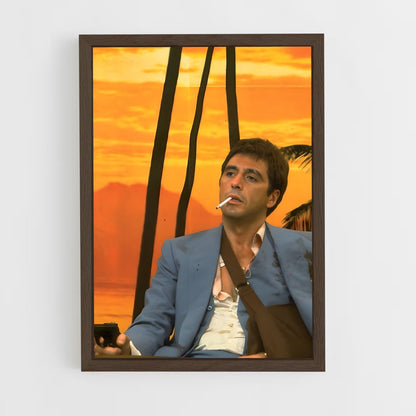 scarface-11 cadre Bois foncé