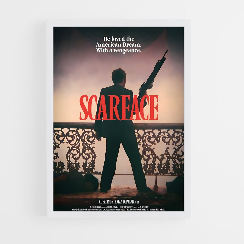 scarface-3 cadre Blanc