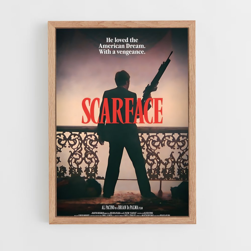 scarface-3 cadre Bois clair