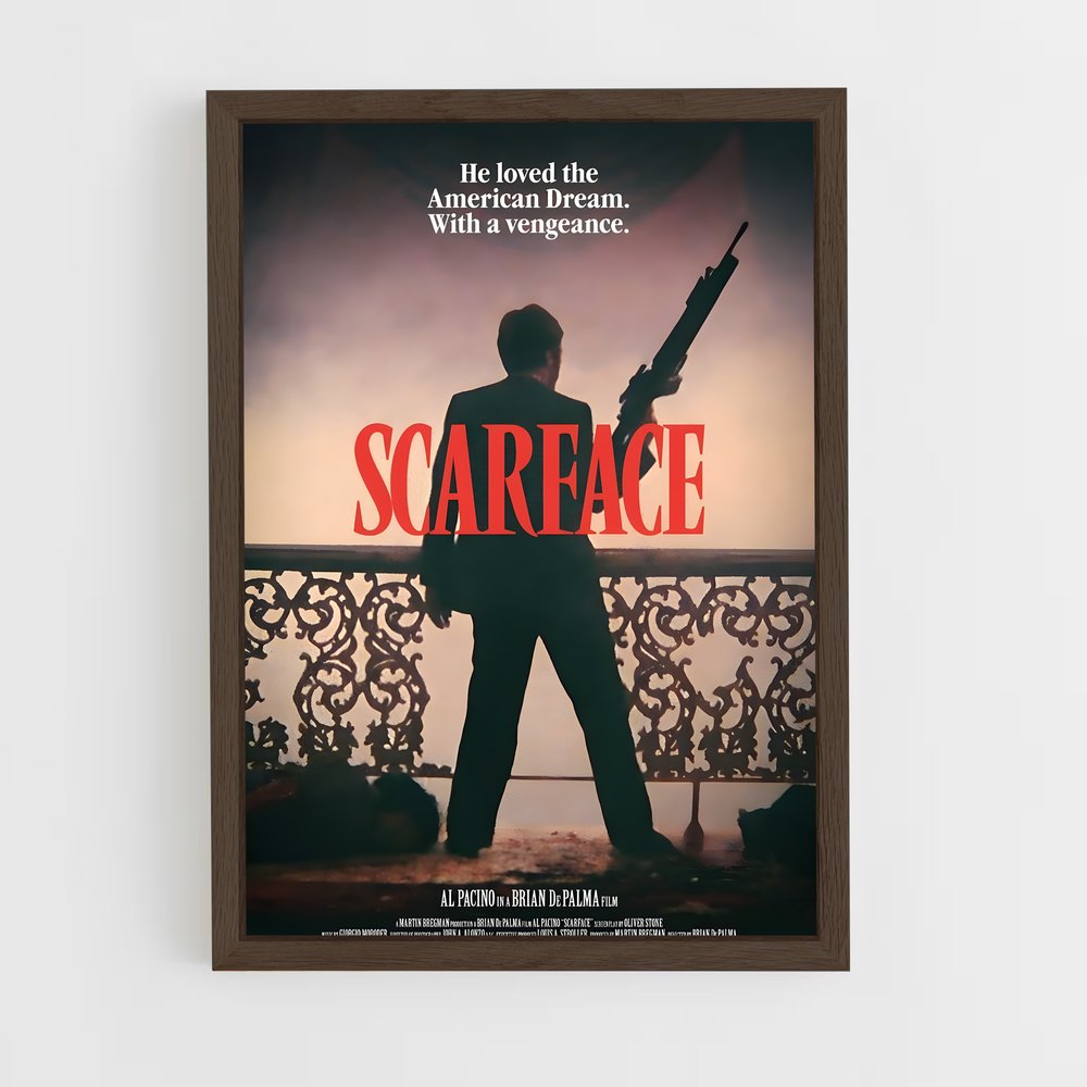 scarface-3 cadre Bois foncé