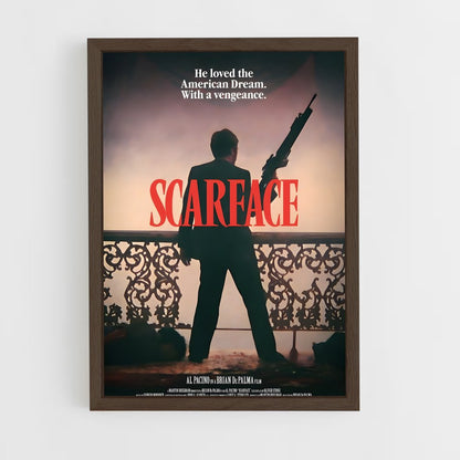 scarface-3 cadre Bois foncé