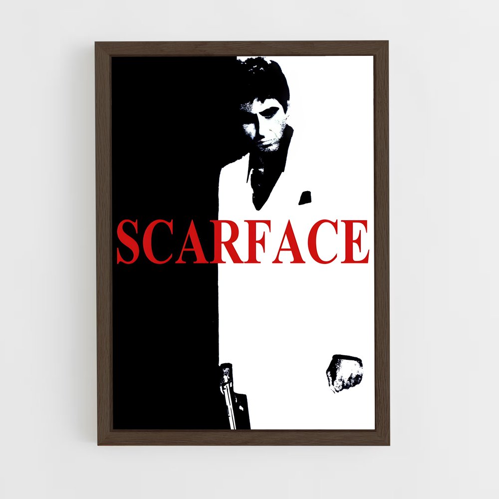 scarface-4 cadre Bois foncé