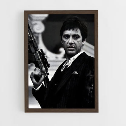 scarface-8 cadre Bois foncé