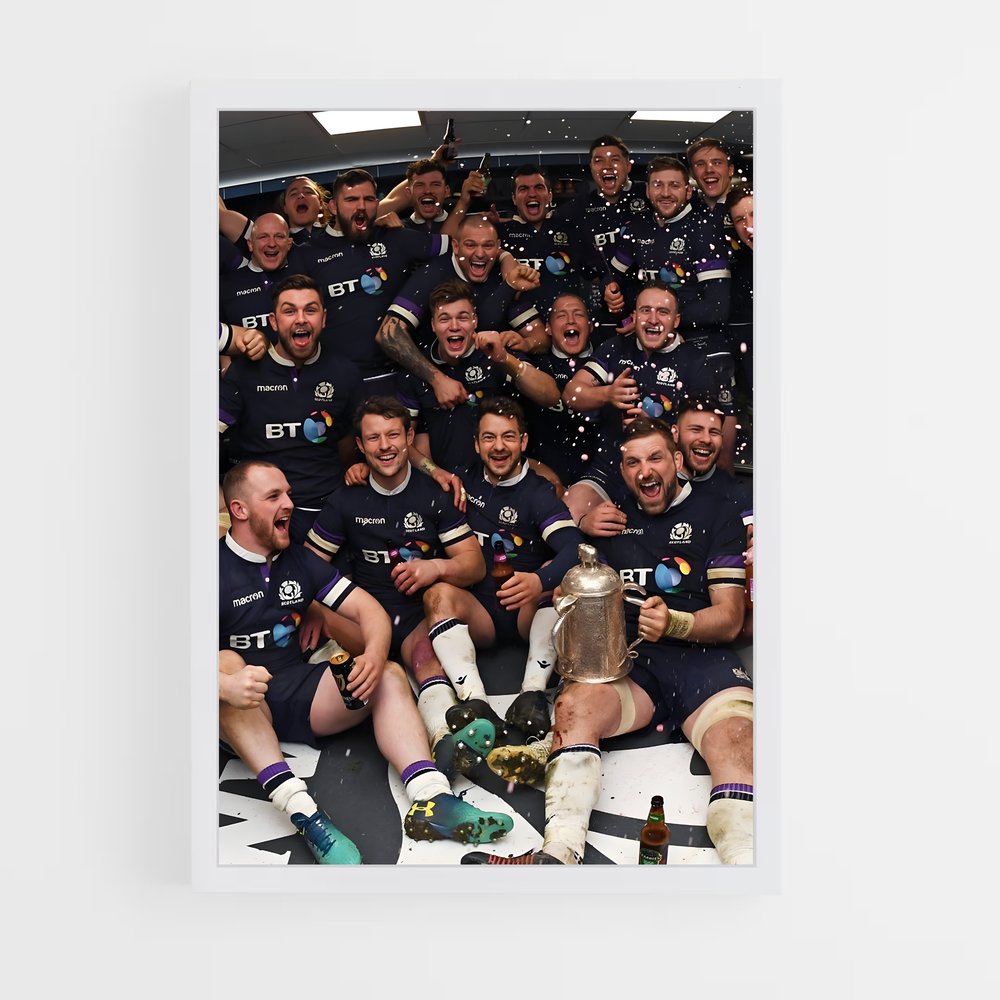 scotland-rugby-9 cadre Blanc