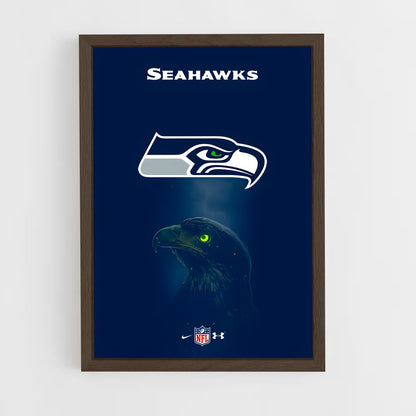 seahawks-10 cadre Bois foncé