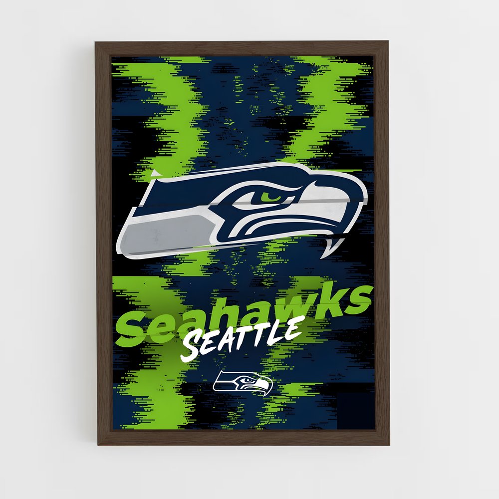 seahawks-13 cadre Bois foncé